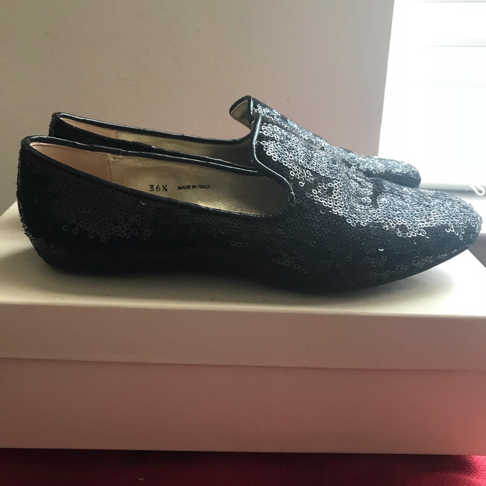 Jimmy Choo Black sequence loafer size 6 1/2